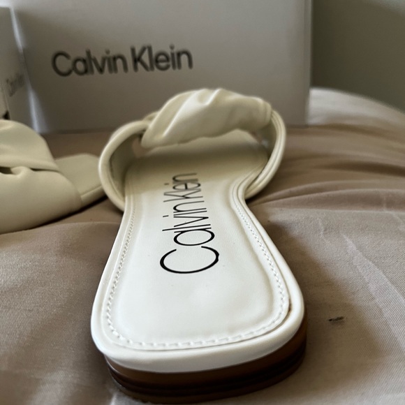 Calvin Klein Women's White Mules - Picture 3 of 4